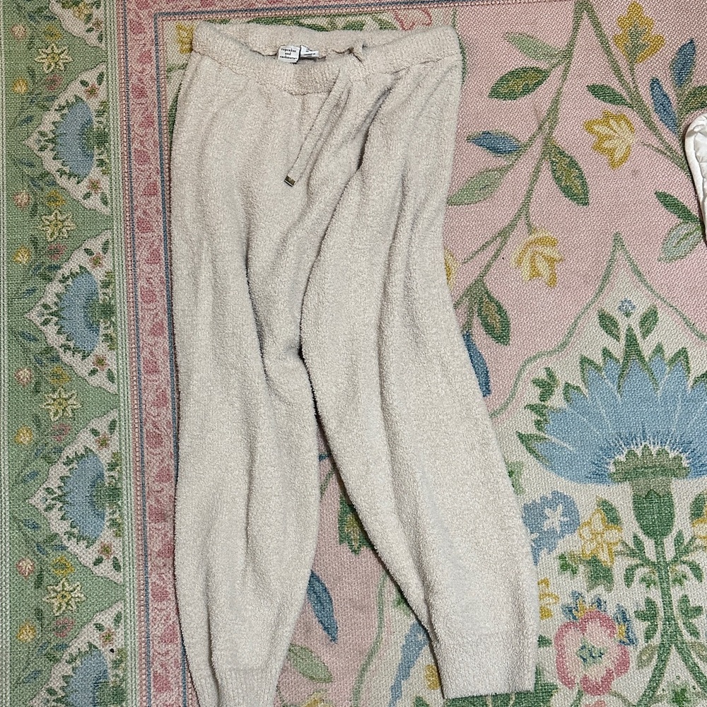 Cozy Cream Sherpa Lounge Jogger Pants